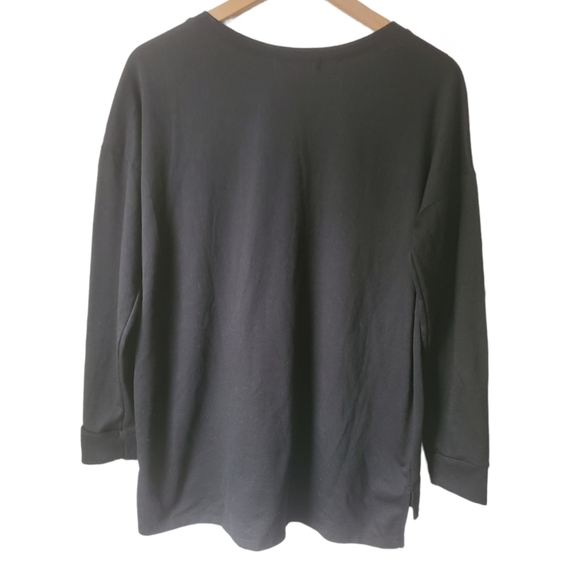 Potter's Pot Floral Embroidered Long Sleeve Light Weight Sweatshirt Top - Picture 3 of 5